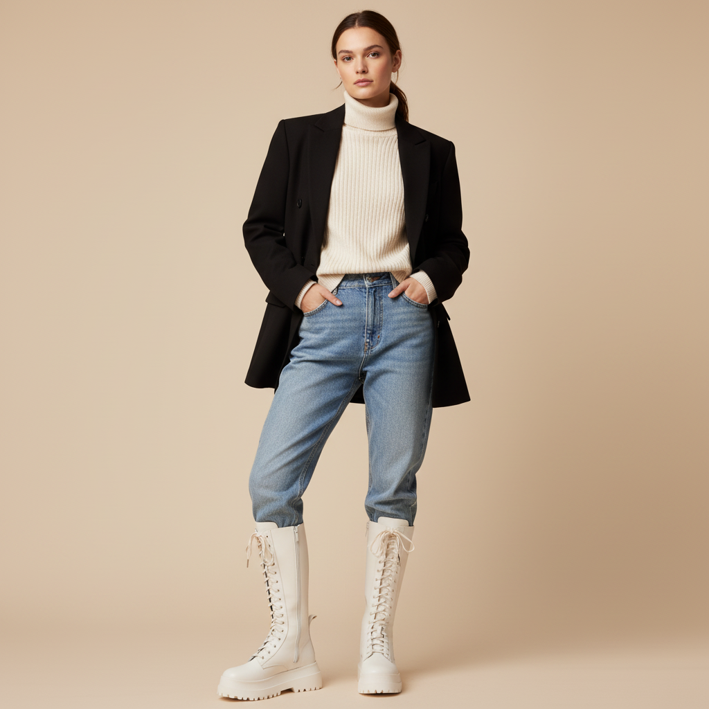 Bottes blanches - Look 2