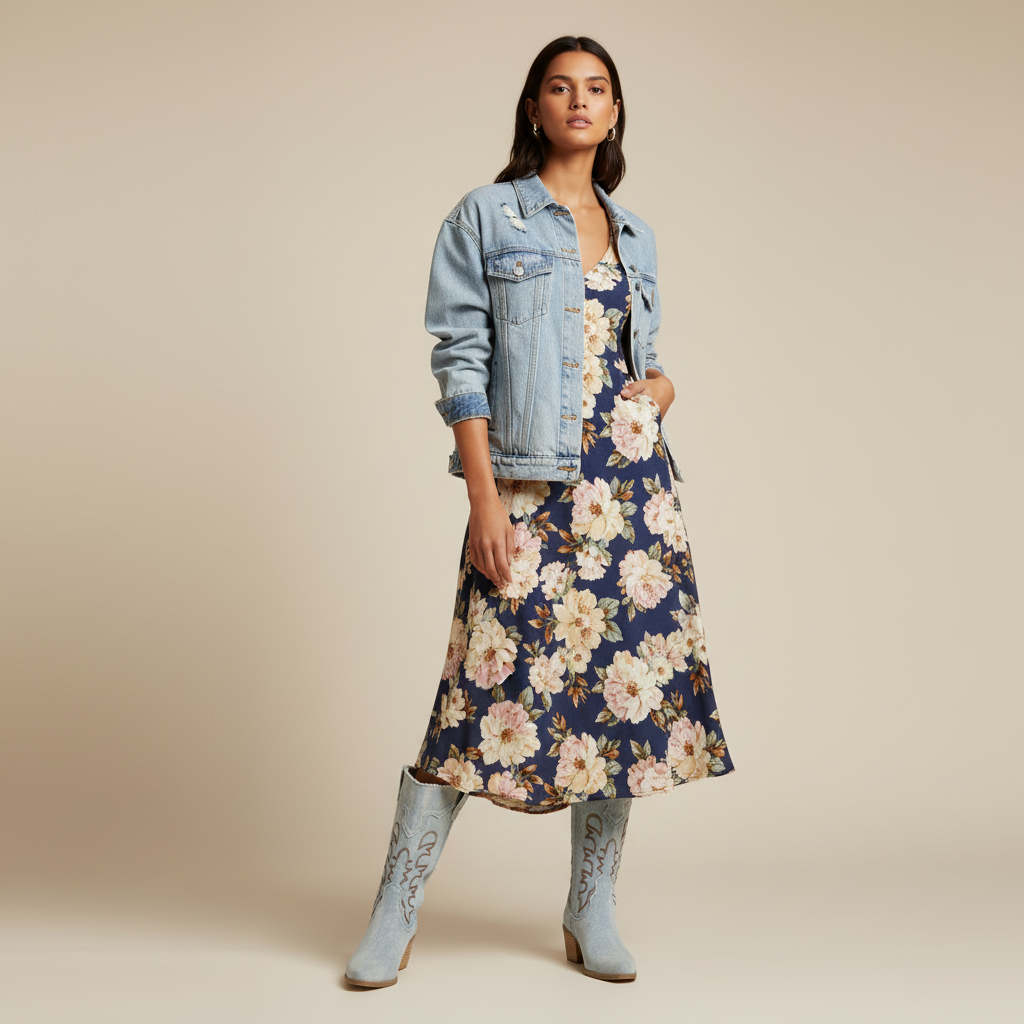 Bottes bleu clair - Look 2