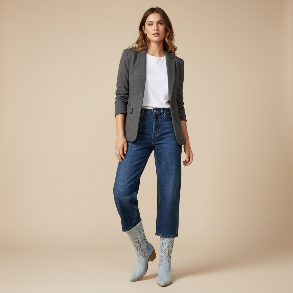 Bottes bleu clair - Look 4