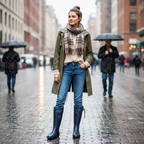 Bottes bleu marine - Look 1