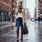 Bottes bordeaux - Look 2