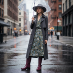 Bottes bordeaux - Look 3