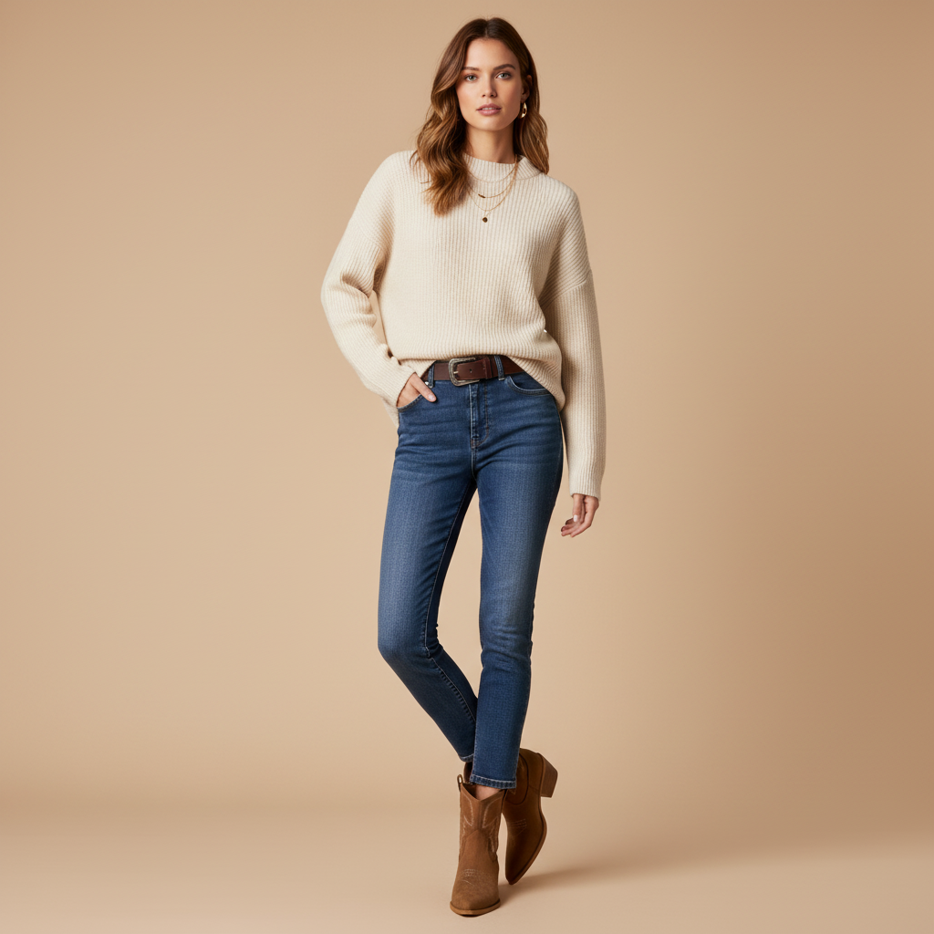 Bottes camel - Look 1