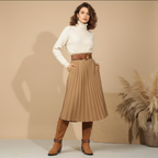 Bottes camel mi-mollet