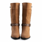 Bottes camel vue de face