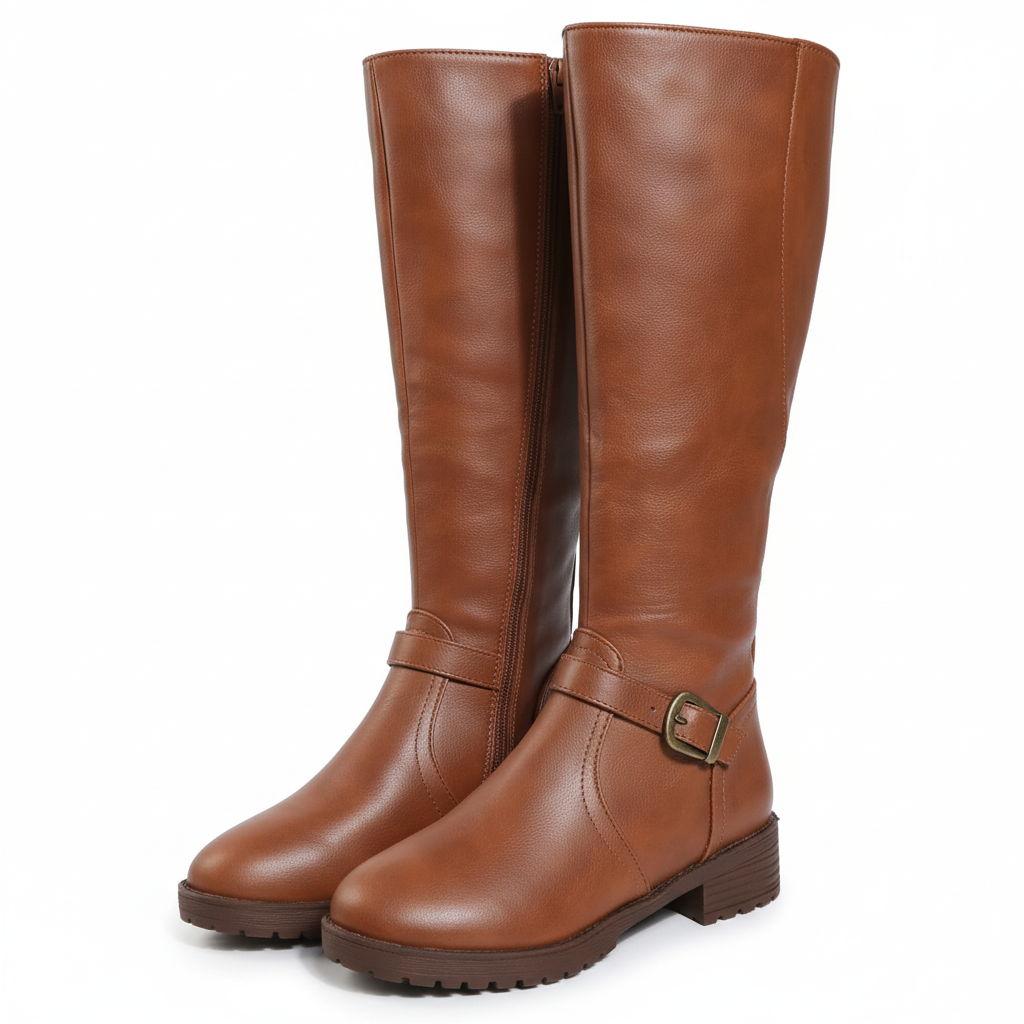 Bottes cognac vue latérale