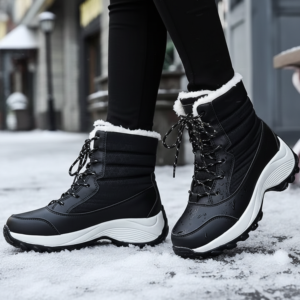 Bottes dans la neige - Action