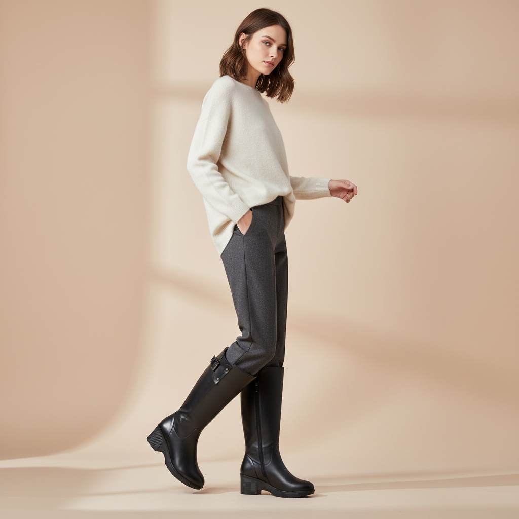 Bottes - En marche fond beige