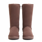 Bottes hautes taupe - vue frontale