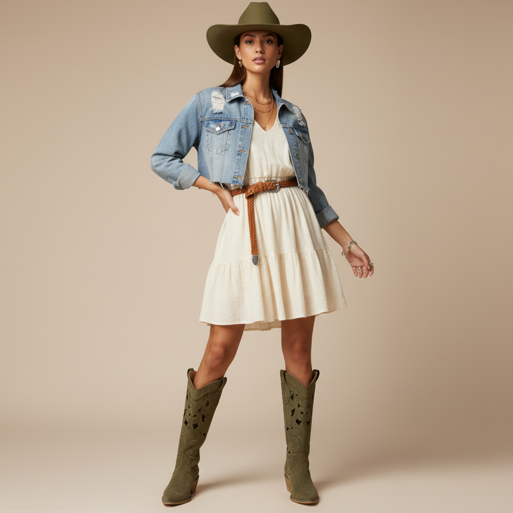 Bottes kaki - Look 1