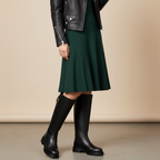 Bottes - Look robe et veste en cuir