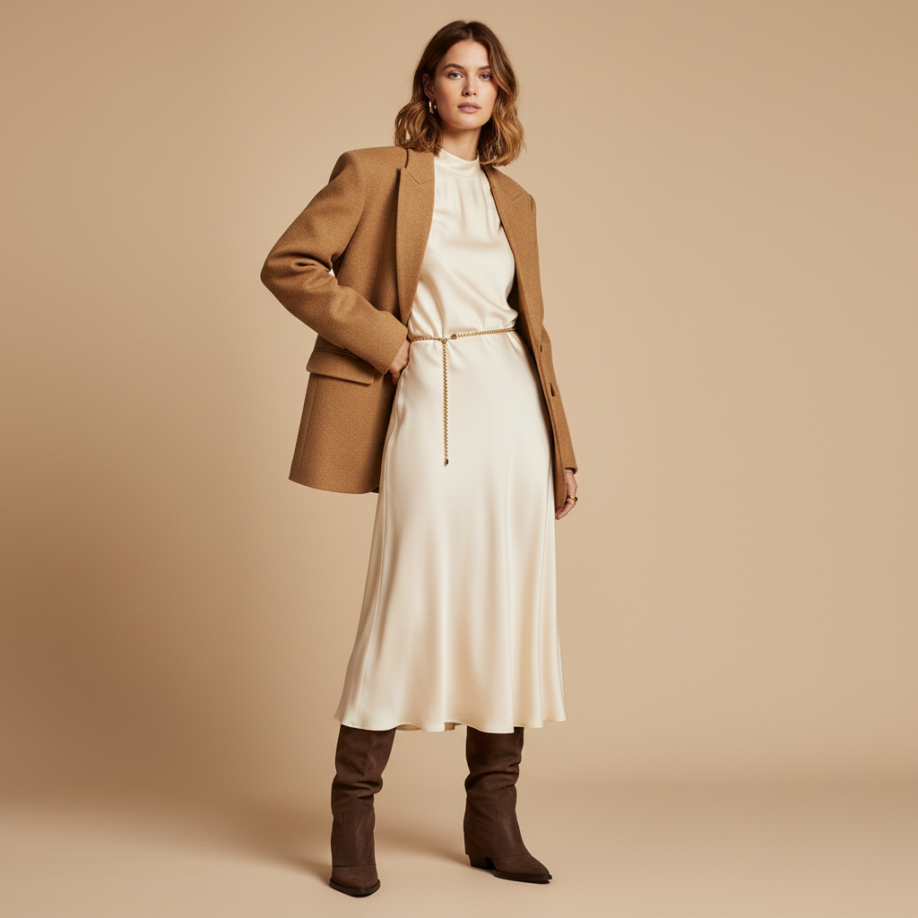 Bottes marron - Look chic