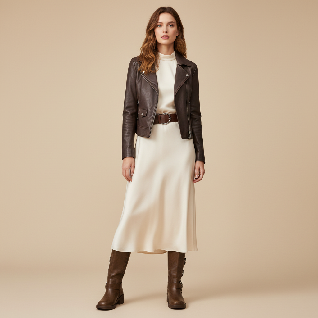 Bottes marron - Look chic