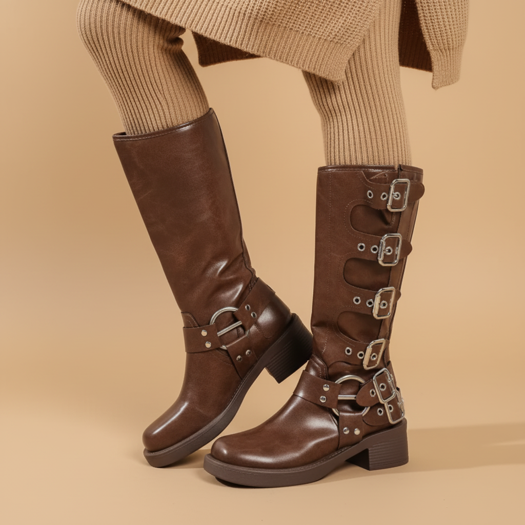 Bottes marron pose 2