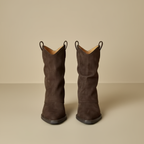 Bottes marron vue de face