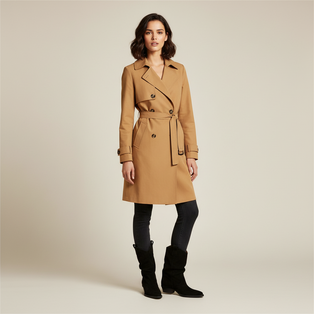 Bottes noires - femme debout