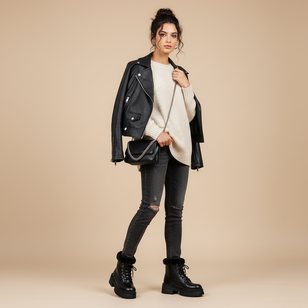 Bottes noires - Look 1