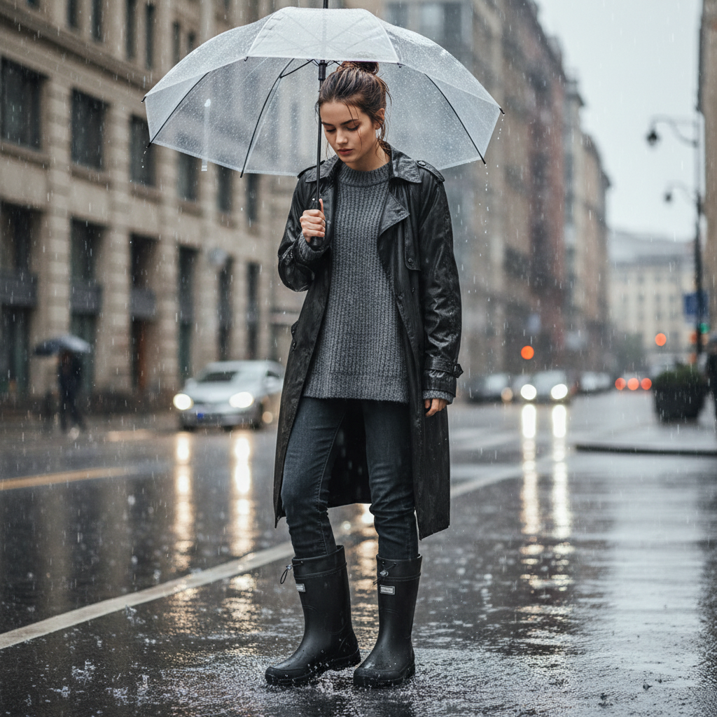 Bottes noires - Look 1