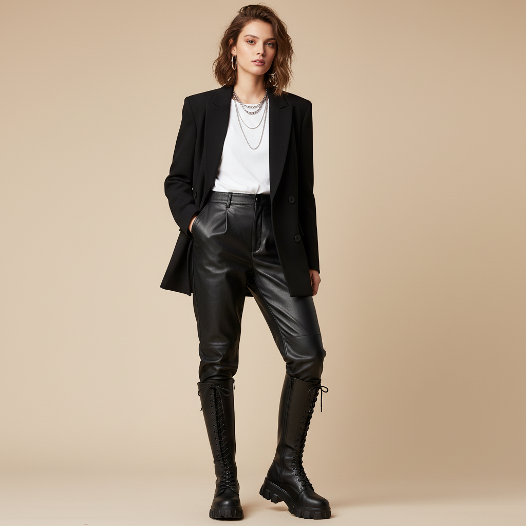 Bottes noires - Look 2