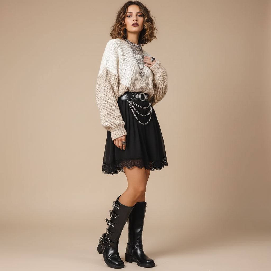 Bottes noires - Look tendance