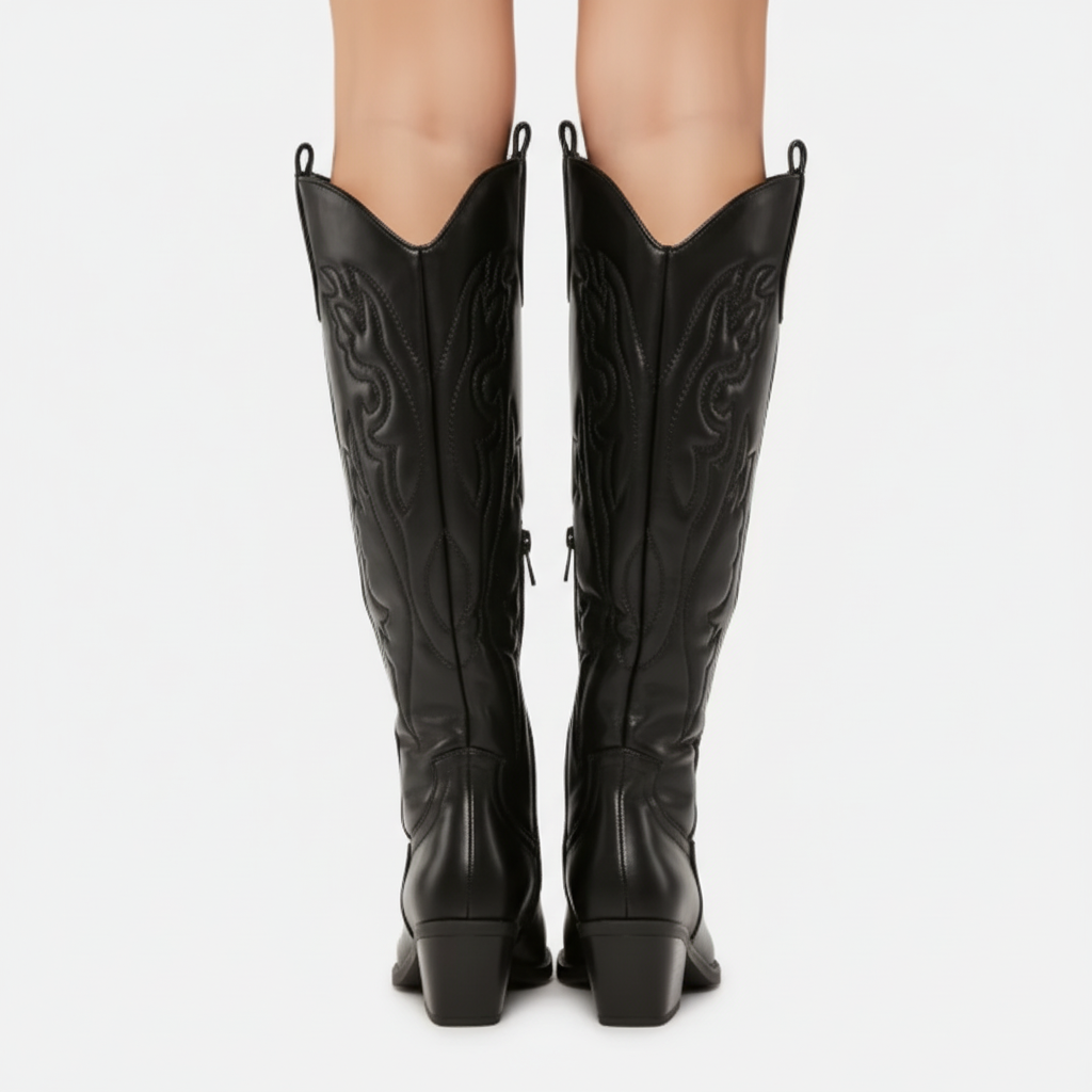 Bottes noires vue arrière