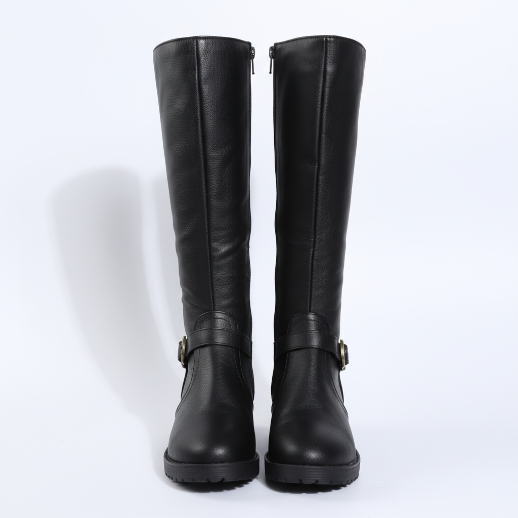 Bottes noires vue de face