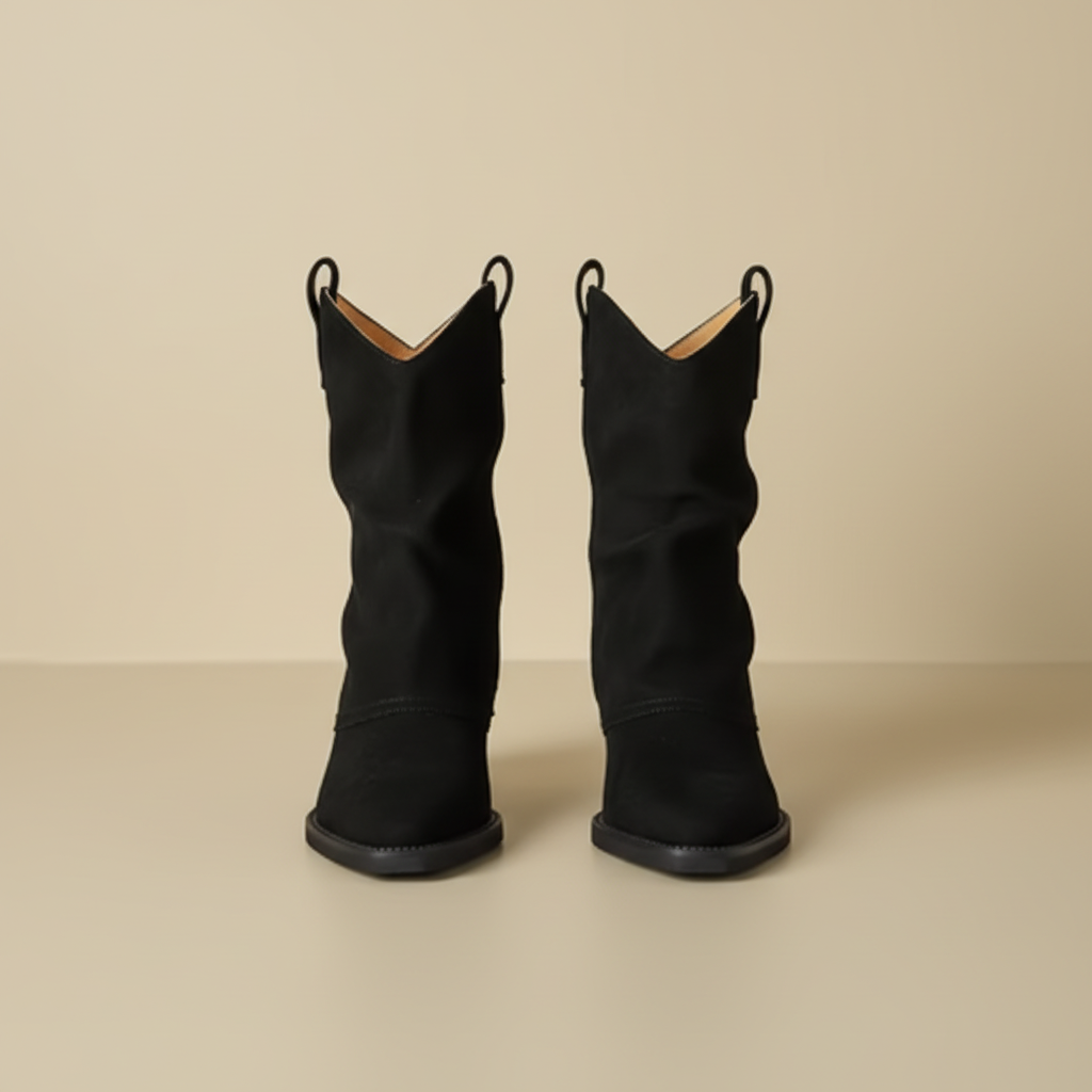 Bottes noires vue de face