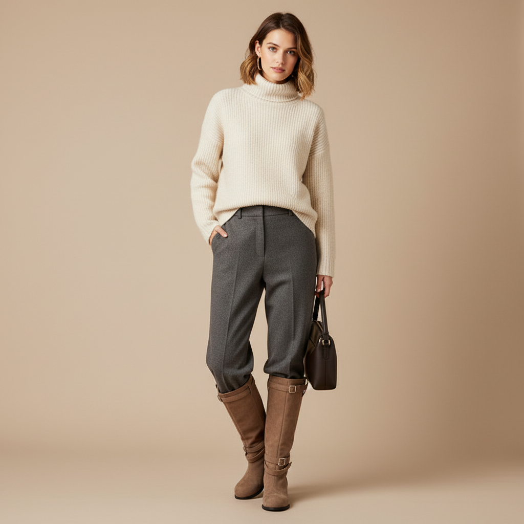 Bottes taupe - Look 11