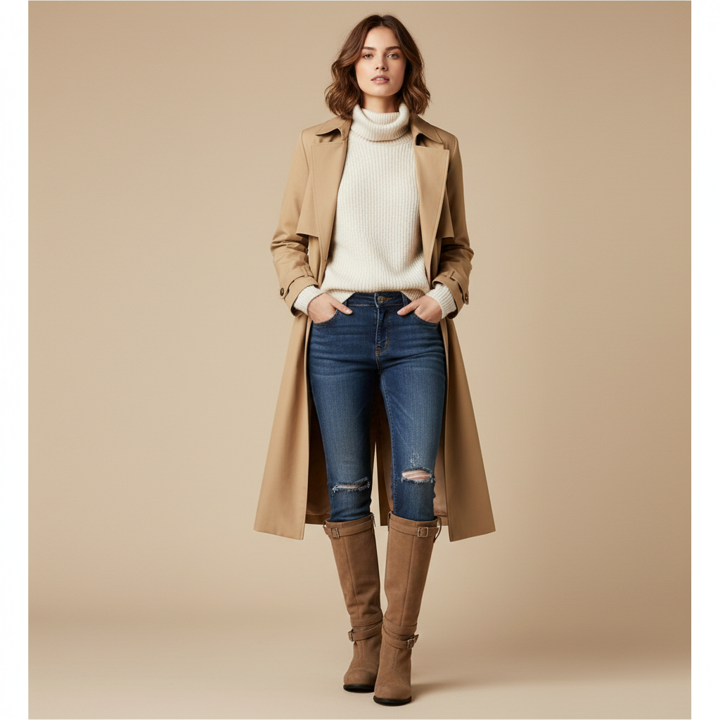 Bottes taupe - Look 1