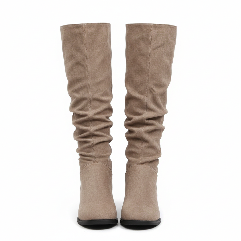 Bottes taupe vue de face
