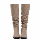 Bottes taupe vue de face
