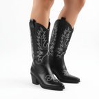 Bottes western noires angle 3/4