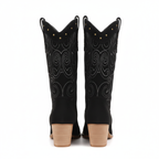 Bottes western noires vue arrière