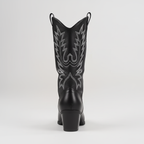 Bottes western noires vue arrière