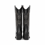 Bottes western noires vue arrière