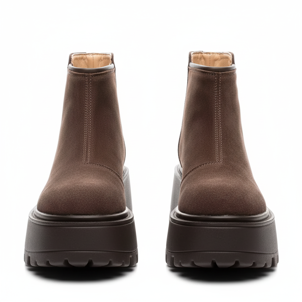 Bottine marron - face