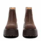Bottine marron - face