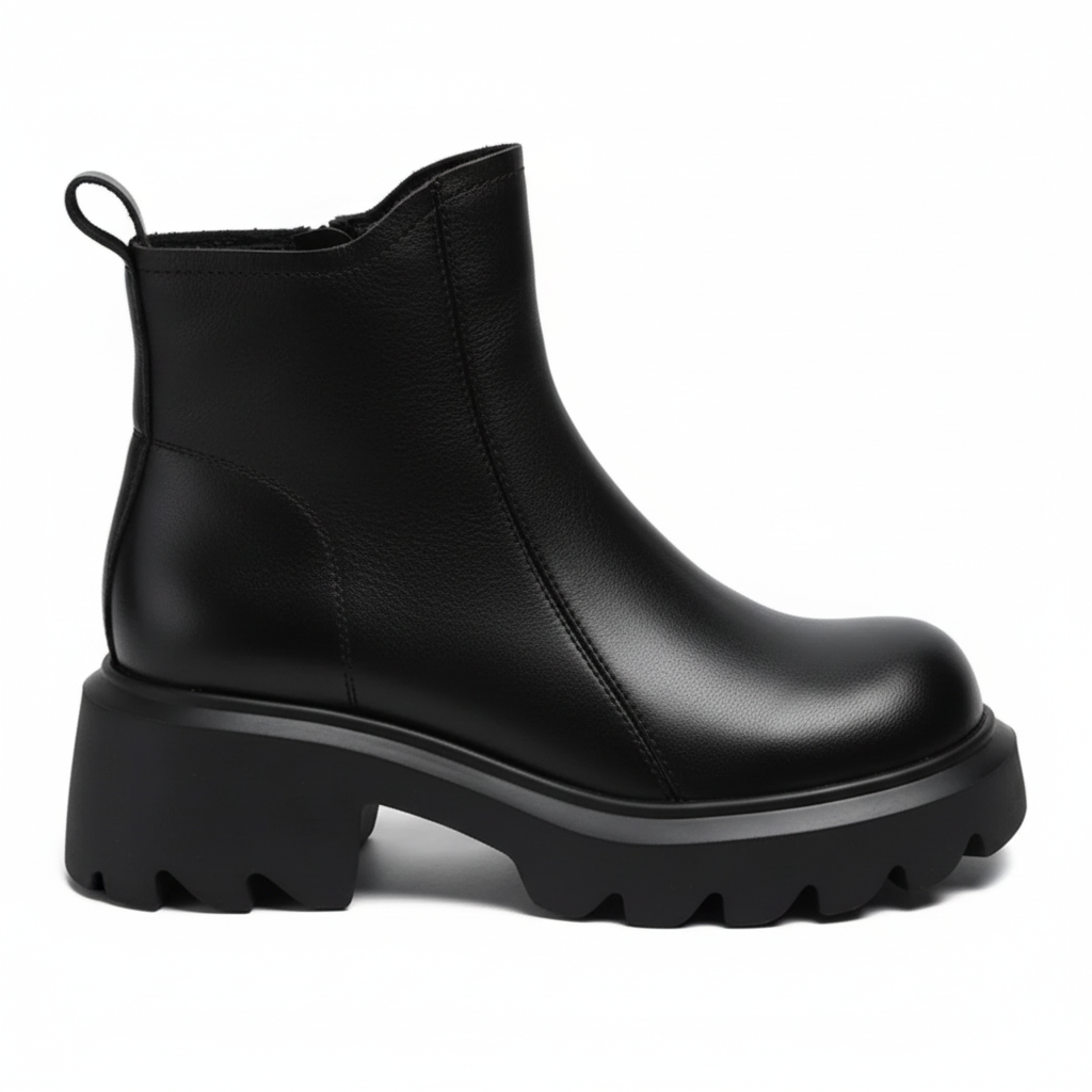 Bottine noire profil