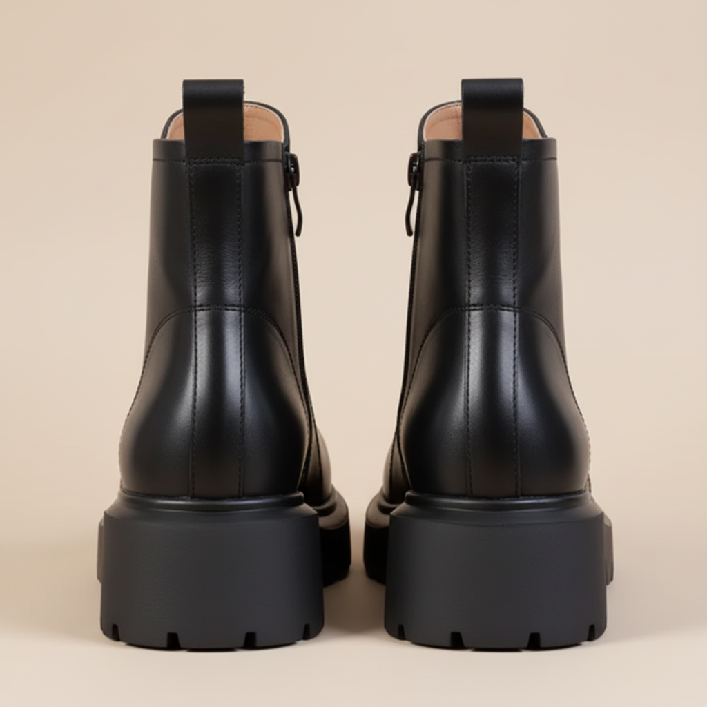 Bottine noire zip