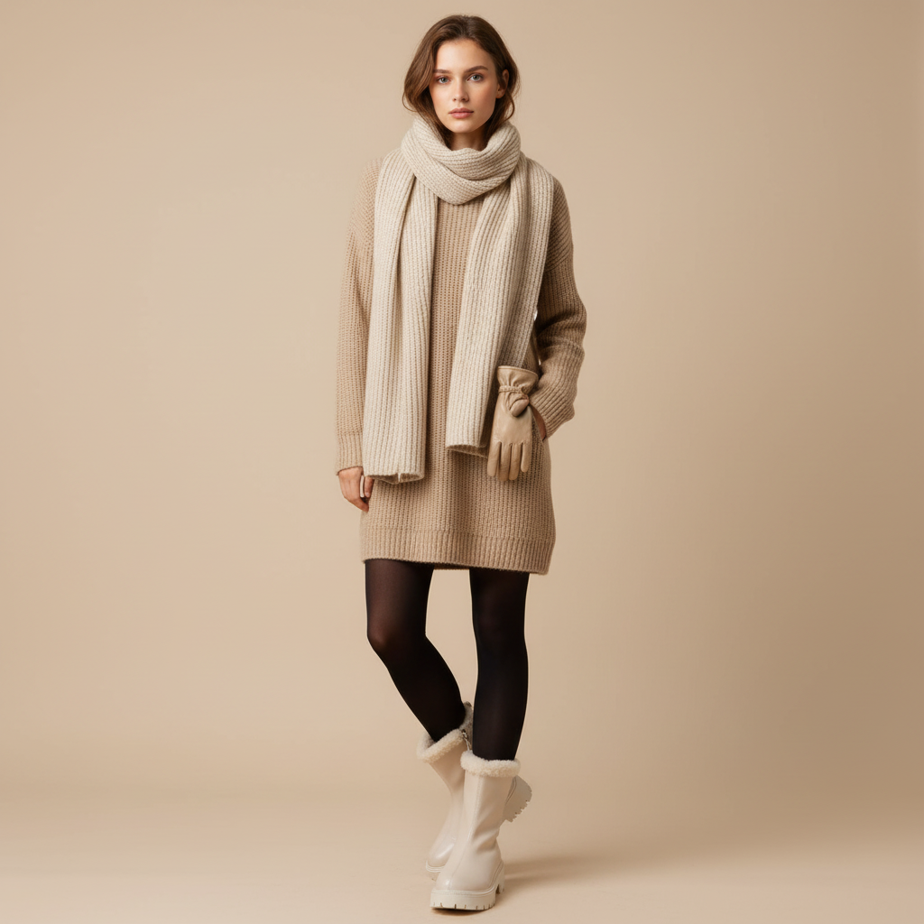 Bottines beige - Look hiver 4