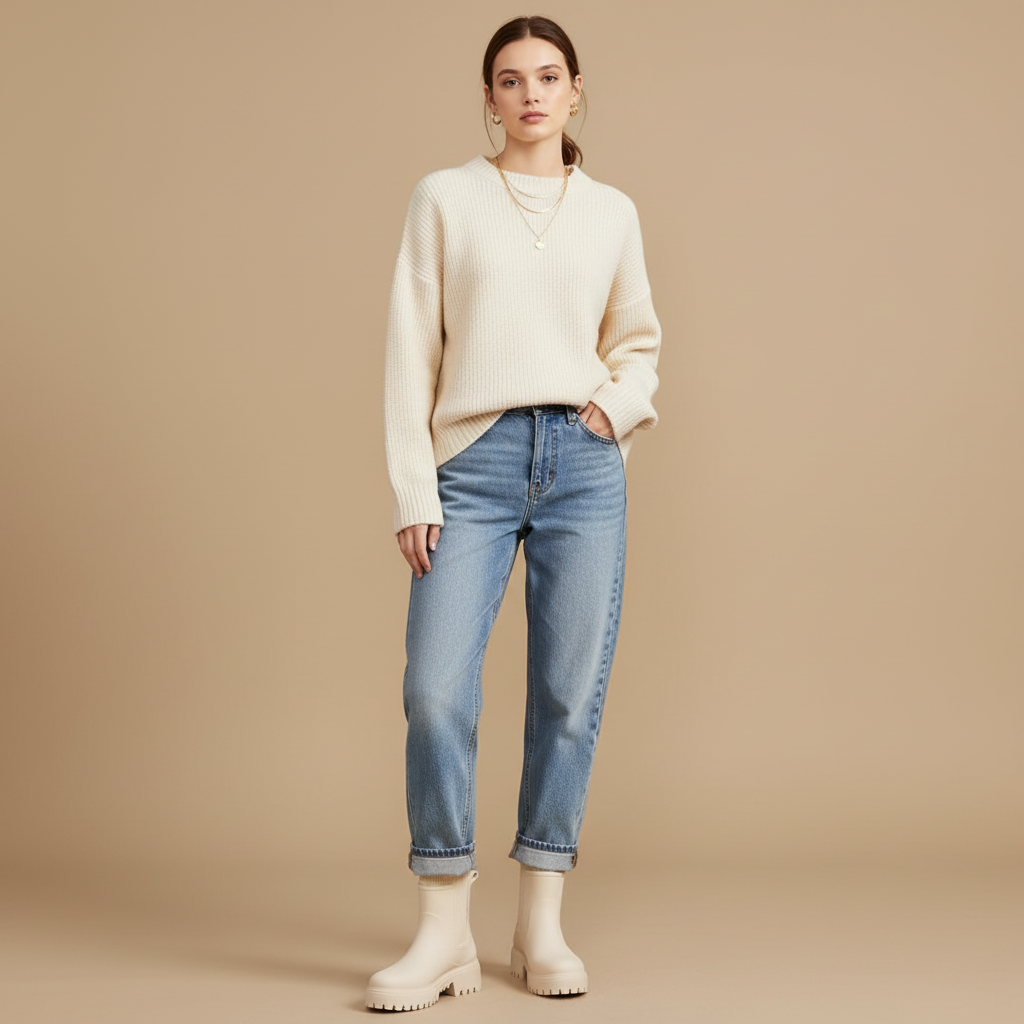Bottines blanches - Look 1