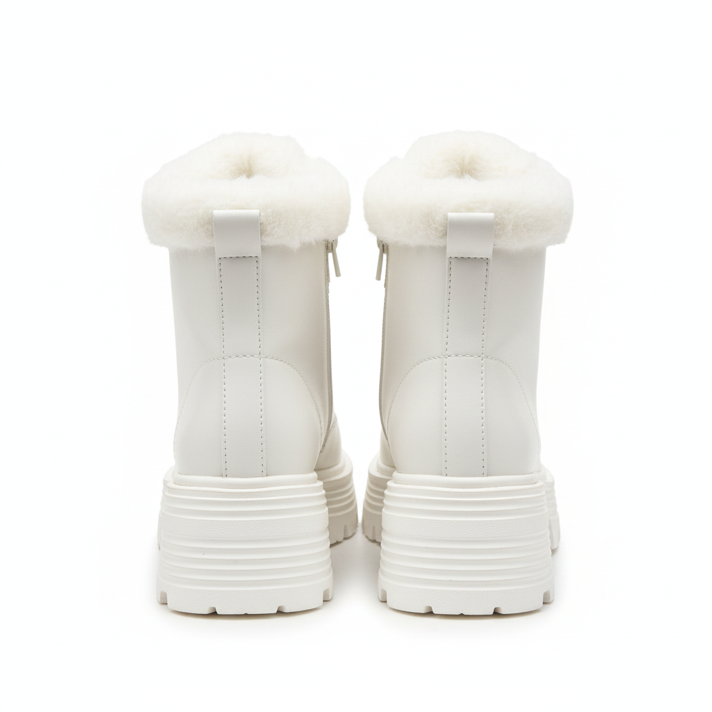 Bottines blanches vue arrière