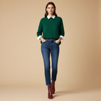 Bottines bordeaux - femme en mouvement