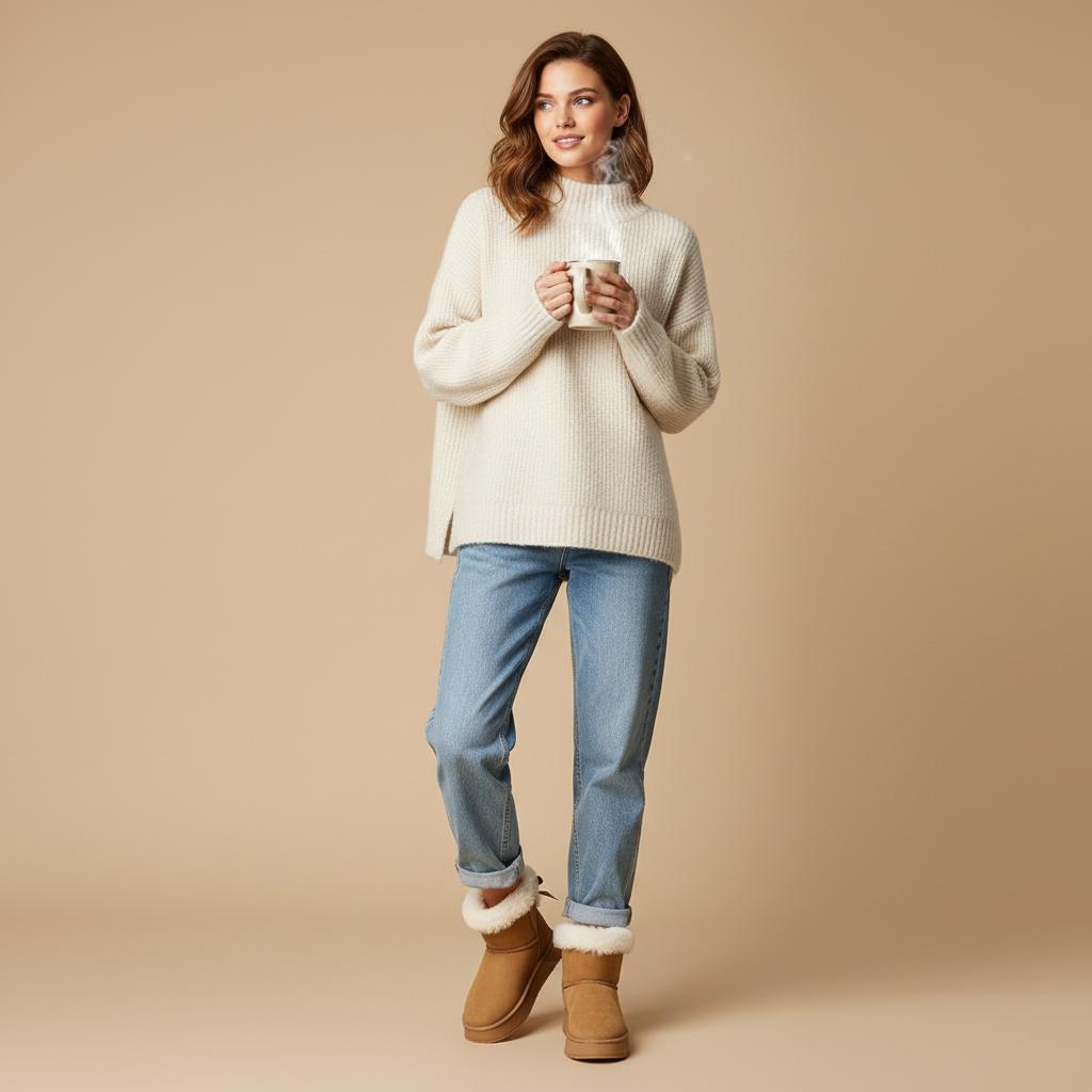 Bottines camel - Look 1