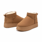 Bottines camel vue de face