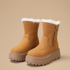 Bottines camel vue de face