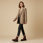 Bottines marron - femme en mouvement