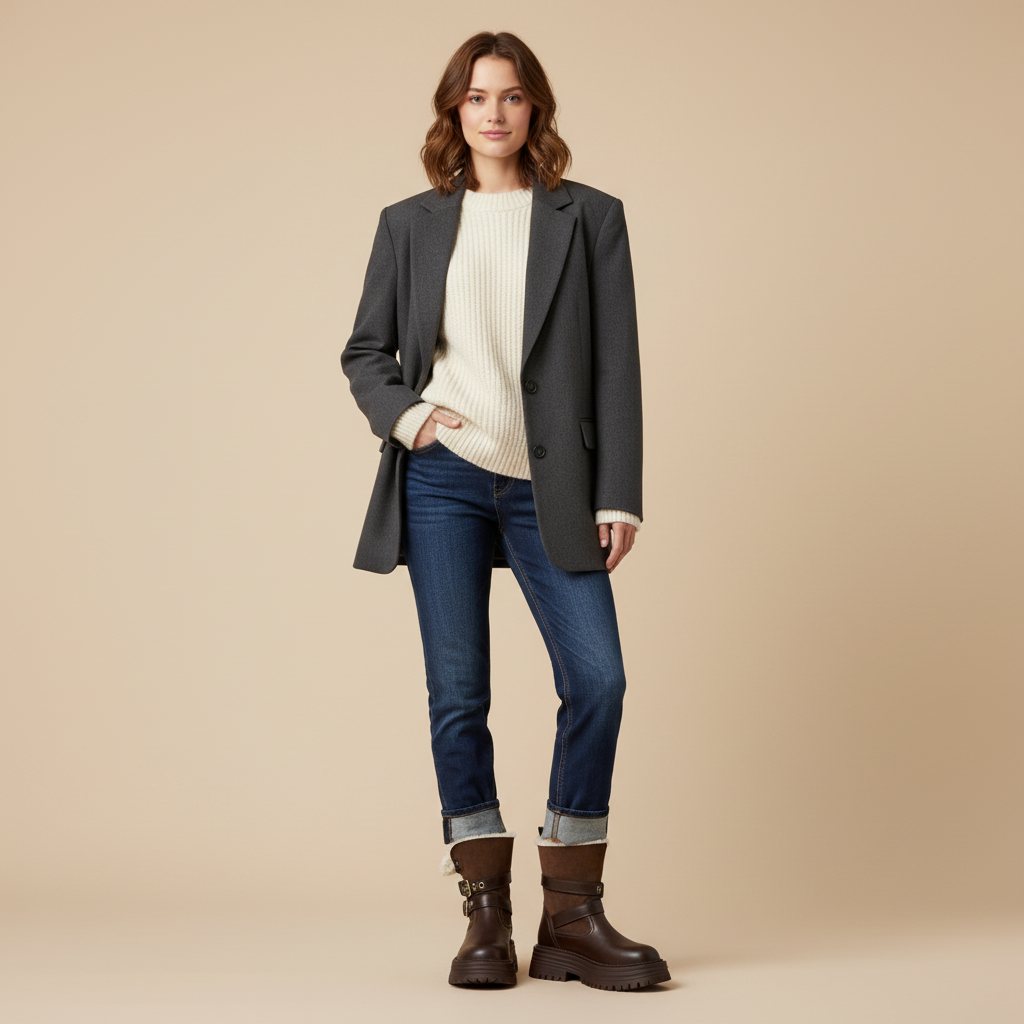 Bottines marron - Look 1