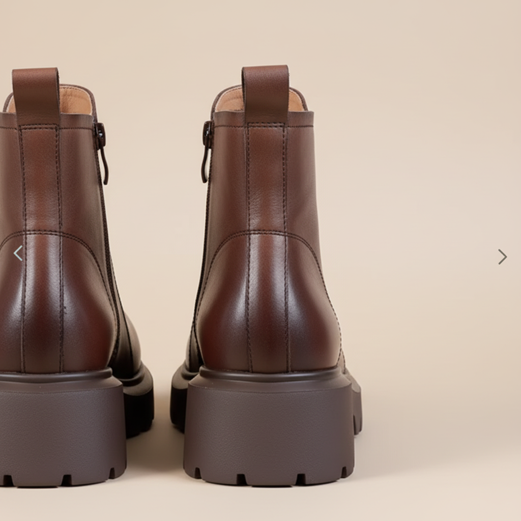 Bottines marron vue de dos