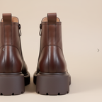 Bottines marron vue de dos